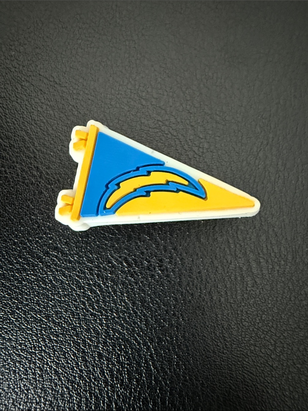 Blue and Yellow Kids Pennant Shoe Charm - Team Logo Accent chargers NFL
